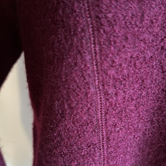 BEAUTY!! 100% wool NWT Bordeaux burgundy zipper cardigan STYLE & CO WOMAN - Picture 11 of 15